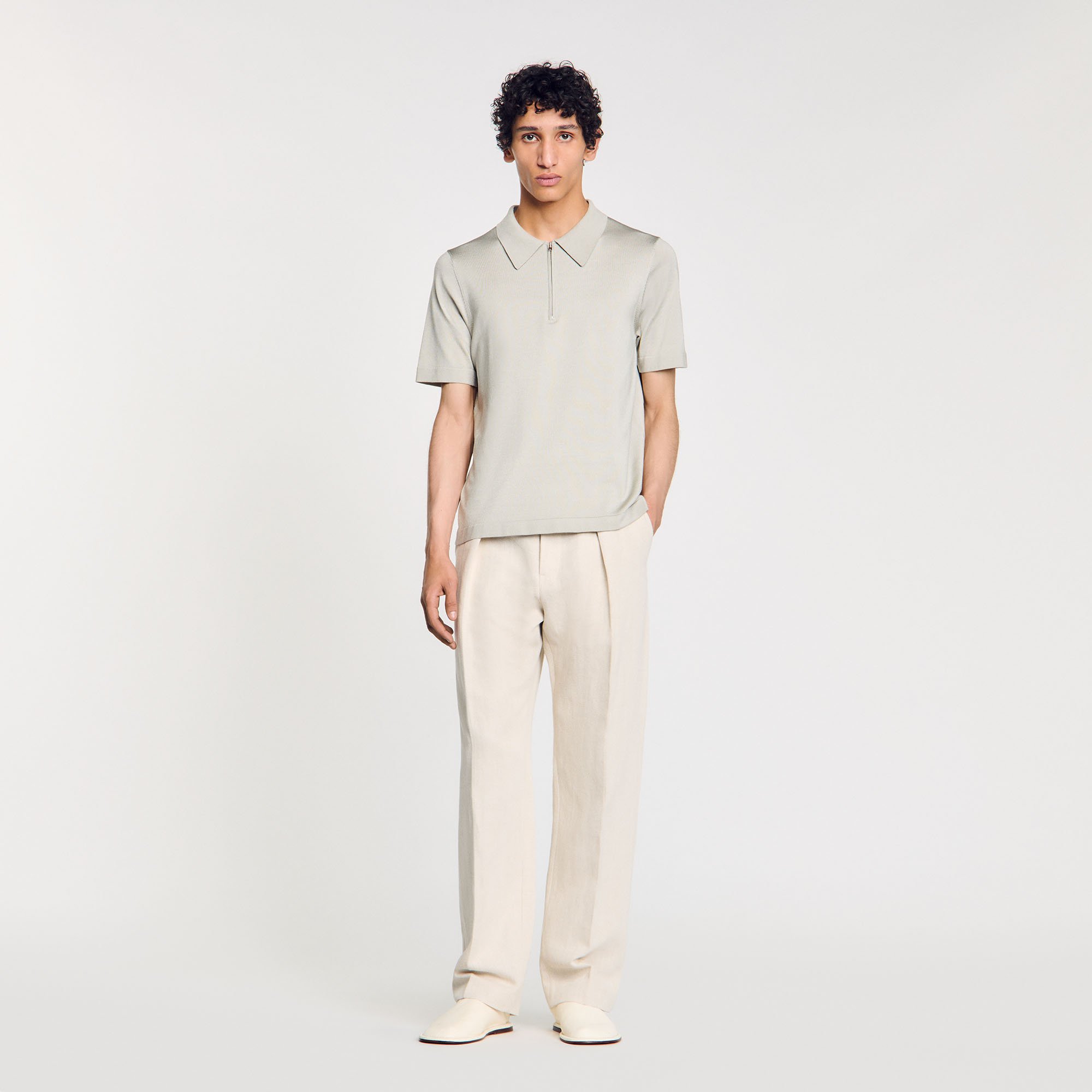 sandro paris  ウールニット　ジャケット SANDRO ニットジャケット | ブラック | FARFETCH JP