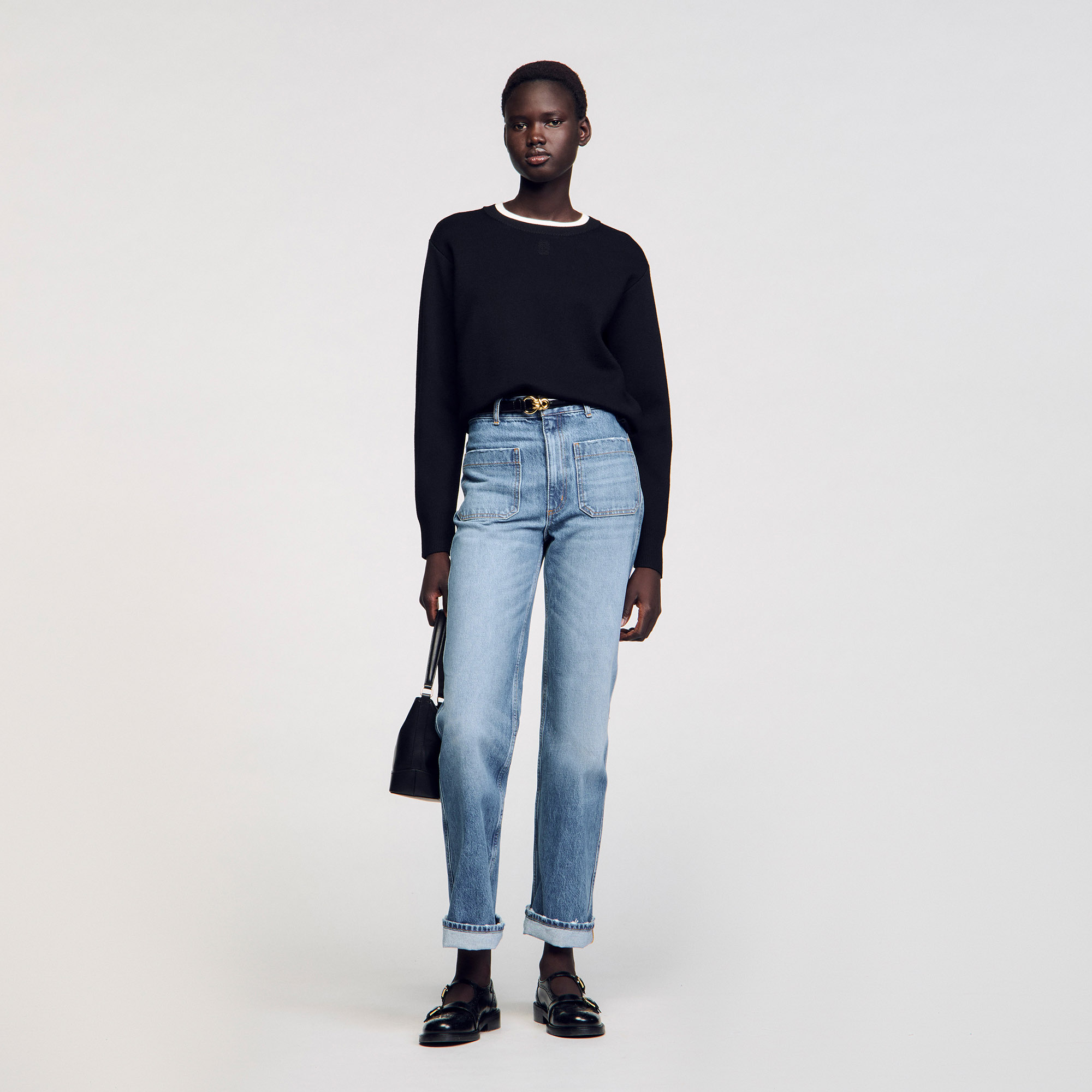 Sandro Paris ブラック　オールインワン Jumpsuits | Women | Sandro-paris.com