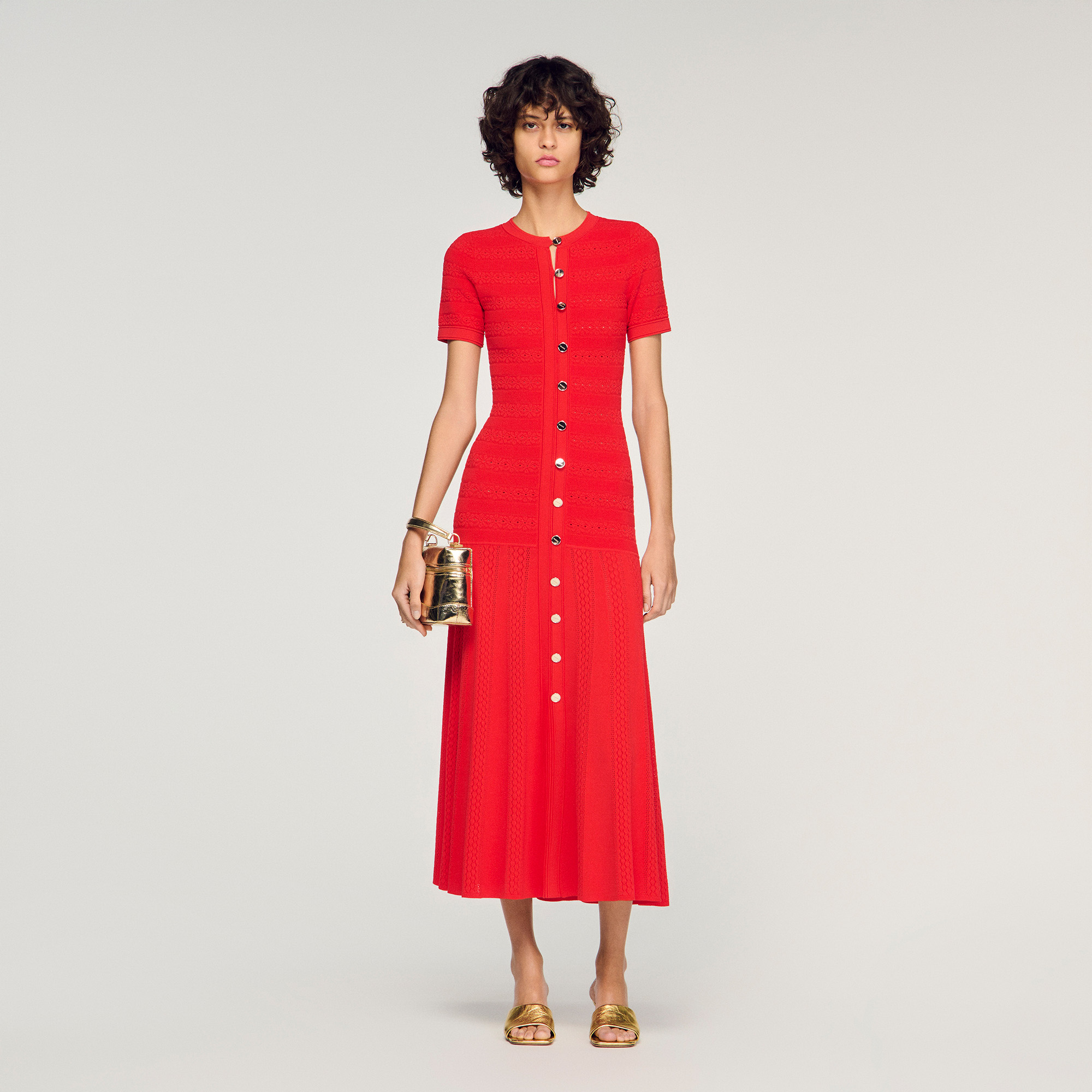 SANDRO サンドロ Knit maxi dress ワンピース ドレス Knit maxi dress 