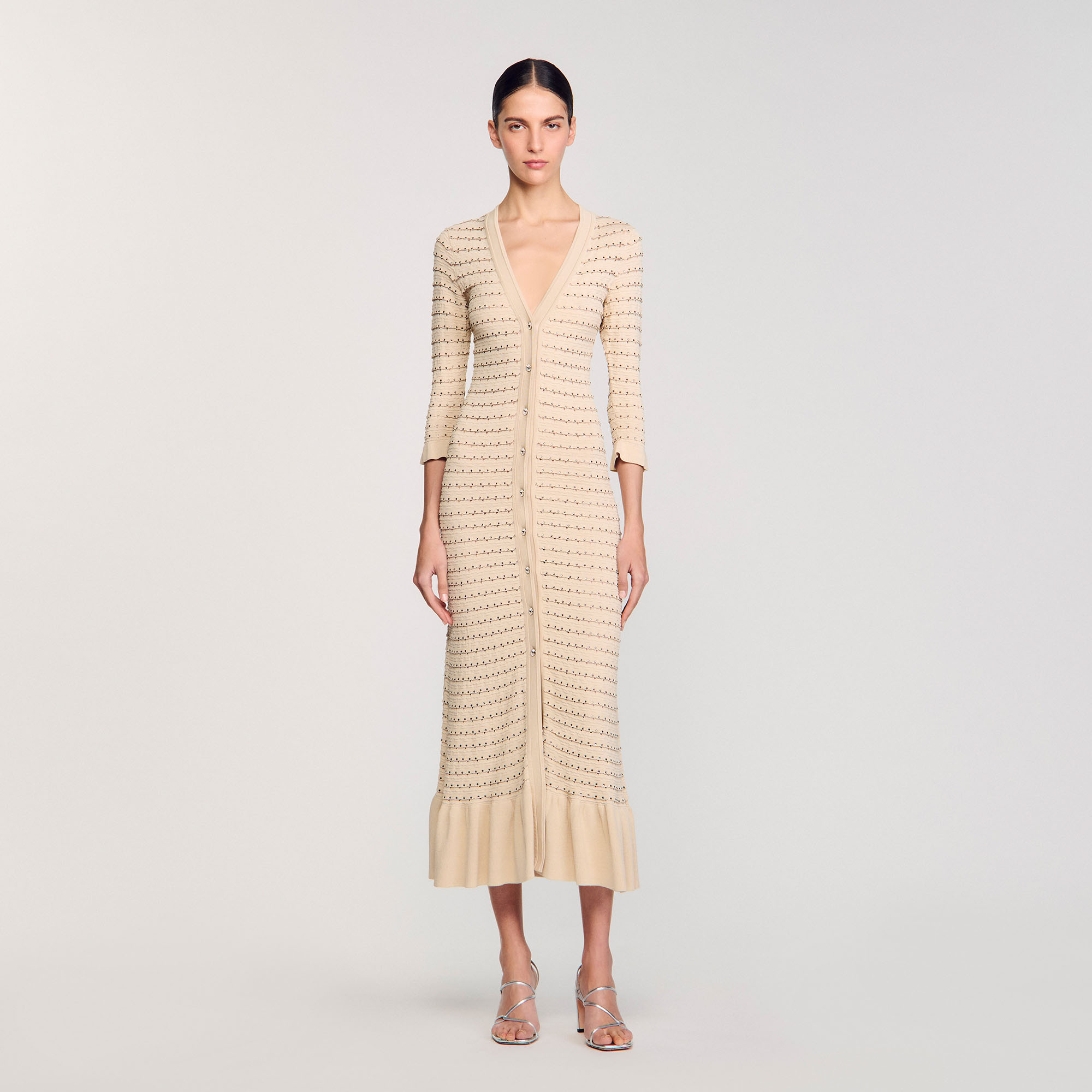 Sandro Paris 本革 レーザースカート