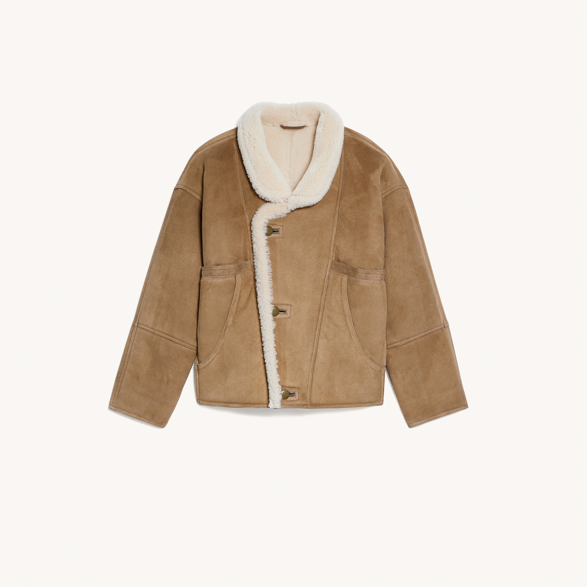 Short sheepskin coat - Coats - Sandro-paris.com